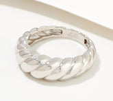 Silver Style Sterling Silver Polished Croissant Twist Ring, Size 5
